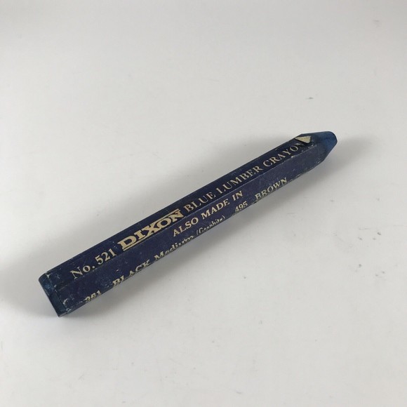 Office Vintage Dixon Blue Lumber Crayon No 521 Dixon Pencil Company